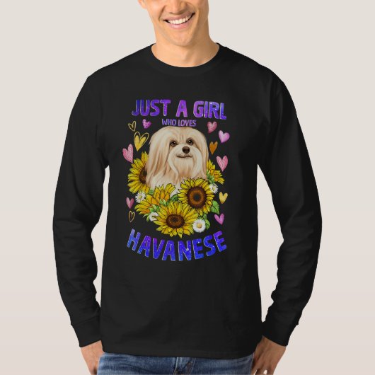Funny Cute Havanese Dog Loving Girl Puppy Lover Wo T-Shirt (Vorderseite)