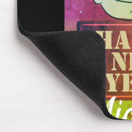 Funny Cute Little Cartoon Boy Happy New Year T Shi Mousepad (Ecke)