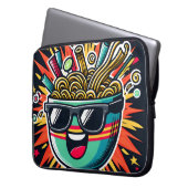 Funny Cute Noodle Cartoon Ramen Bowl Laptopschutzhülle (Vorderseite Links)