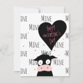 Funny Cute “Only Moooooo” Cow Pun  Mitteilungskarte (Vorderseite)