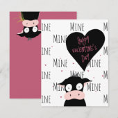 Funny Cute “Only Moooooo” Cow Pun  Mitteilungskarte (Vorne/Hinten)