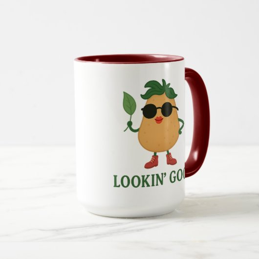 Funny Cute Potato Combo Mug Tasse (VorderseiteRechts)