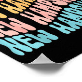 Funny Cute Retro Graphic Men Women &amp; Kids New  Poster (Ecke)