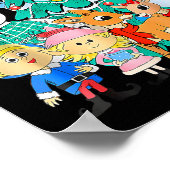 Funny Cute Rudolph The Red Nosed Reindeer Christma Poster (Ecke)