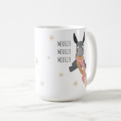 Funny Cute Sarcastically Merry Winter Donkey Kaffeetasse (VorderseiteRechts)