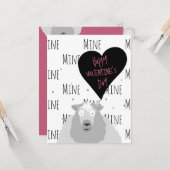 Funny Cute Sheeply The Best Sheep Pun Customizable Karte (Vorderseite/Rückseite Beispiel)