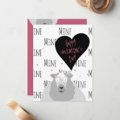 Funny Cute Sheeply The Best Sheep Pun  Mitteilungskarte (Vorderseite/Rückseite Beispiel)