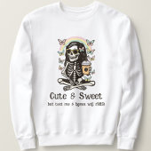 Funny Cute Sweet Skeleton Butterflies Halloween Sweatshirt