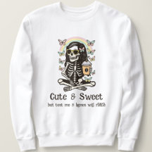 Funny Cute Sweet Skeleton Butterflies Halloween 