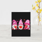 Funny Cute Three Gnomies Nk Hearts Matching Vale Karte (Gelbe Blume)