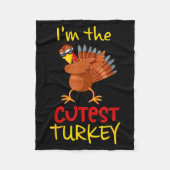 Funny Cutest Turkey Matching Family Group Thanksgi Fleecedecke (Vorderseite)