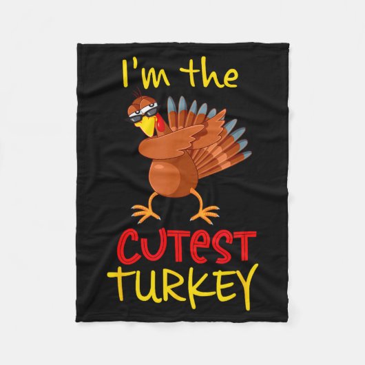 Funny Cutest Turkey Matching Family Group Thanksgi Fleecedecke (Vorderseite)