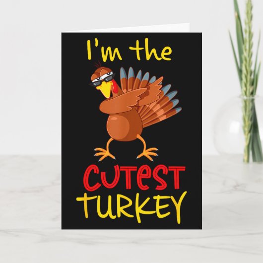 Funny Cutest Turkey Matching Family Group Thanksgi Karte (Vorderseite)