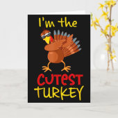 Funny Cutest Turkey Matching Family Group Thanksgi Karte (Gelbe Blume)