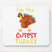 Funny Cutest Turkey Matching Family Group Thanksgi Mousepad (Vorne)