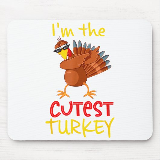 Funny Cutest Turkey Matching Family Group Thanksgi Mousepad (Vorne)