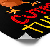 Funny Cutest Turkey Matching Family Group Thanksgi Poster (Ecke)