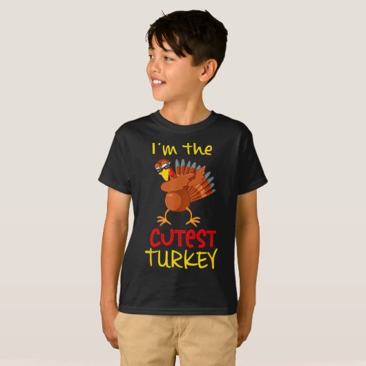 Funny Cutest Turkey Matching Family Group Thanksgi T-Shirt (Vorne ganz)