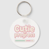 Funny "Cutie in Progress" Loading Bar Schlüsselanhänger (Vorderseite)