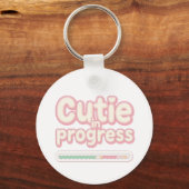 Funny "Cutie in Progress" Loading Bar Schlüsselanhänger (Vorderseite)