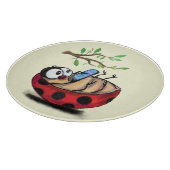 Funny Cutting Board Happy Ladybug mit Telefon Schneidebrett (Ecke)