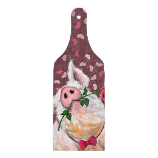 Funny Cutting Board mit Gentleman Pig Schneidebrett (Vorderseite)