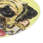 Funny Cutting Board mit Mops Dog - Ihre Farben Schneidebrett (Ecke)