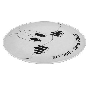 Funny Cutting Board mit Neugier Augen - Lächeln Schneidebrett