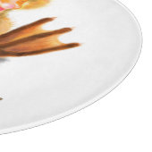 Funny Cutting Board Playful Duck - Custom Text Schneidebrett (Ecke)