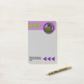 Funny Cyber Awareness Warning Cat - Custom Slogan Post-it Klebezettel (Auf Schreibtisch)