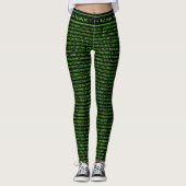 Funny Cyber Code 'AI Generated' oder Custom Slogan Leggings (Vorderseite)