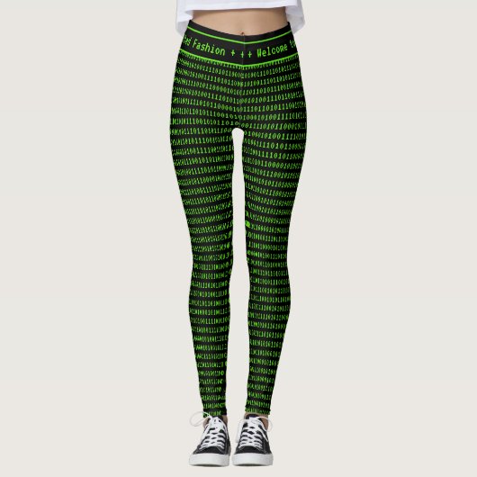 Funny Cyber Code 'AI Generated' oder Custom Slogan Leggings (Vorderseite)
