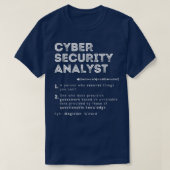 Funny Cyber Security Analyst Definition Computer H T-Shirt (Design vorne)
