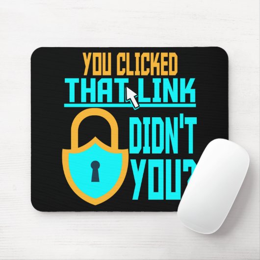 Funny Cyber Security Gift Computer Hacker Tech Mousepad (Mit Mouse)