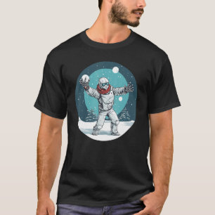 Funny Cyborg Lieben Snowball Kämpfe für KI und Rob T-Shirt