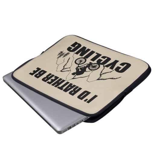 Funny Cycle Zitat Laptopschutzhülle (Vorne Knopf)