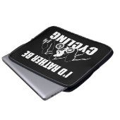 Funny Cycle Zitat Laptopschutzhülle (Vorne Knopf)