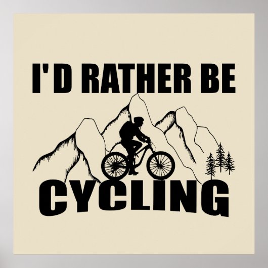 Funny Cycle Zitat Poster (Vorne)