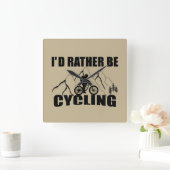 Funny Cycle Zitat Quadratische Wanduhr (Zuhause)
