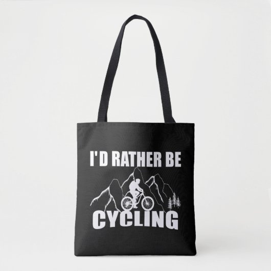 Funny Cycle Zitat Tasche (Vorderseite)