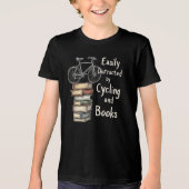 Funny Cycling and Books Lover Zitat Tri-Blend Shirt (Vorderseite)