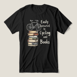Funny Cycling and Books Lover Zitat Tri-Blend Shirt