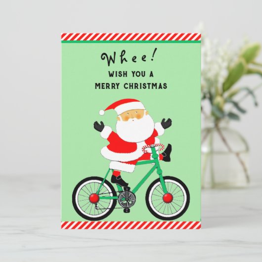 Funny Cycling Cyclist Weihnachten (Stehend Vorderseite)
