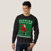 Funny Cycling Cyclist Weihnachten Sweatshirt (Vorne ganz)
