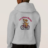 **Funny Cycling Dog – Cute Dog Riding a Bicycle Il Hoodie (Rückseite)