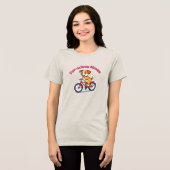 **Funny Cycling Dog – Cute Dog Riding a Bicycle Il Tri-Blend Shirt (Vorderseite voll)