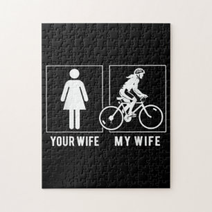 FUNNY CYCLING - IHRE EHEFRAU - MEINE EHEFRAU CYCLI PUZZLE