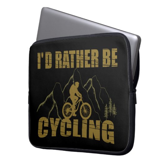 Funny Cycling Quotes Laptopschutzhülle (Vorderseite Links)