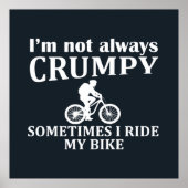 Funny Cycling Quotes Poster (Vorne)
