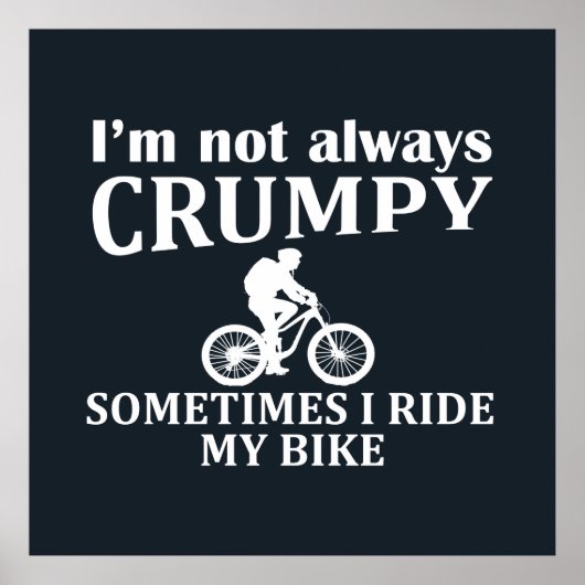 Funny Cycling Quotes Poster (Vorne)
